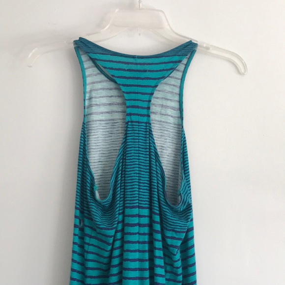 American Eagle green & blue striped maxi dress - Picture 2 of 4